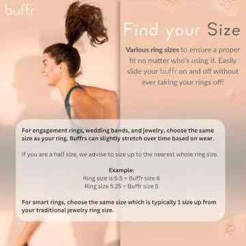 BUFFR Silicone Ring Protector for Women – White Size 6