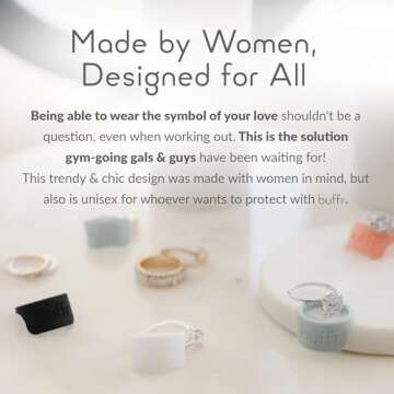 BUFFR Silicone Ring Protector for Women – White Size 6