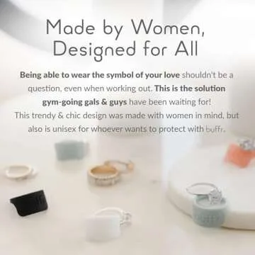 BUFFR Silicone Ring Protector for Women – White Size 6