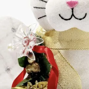 iHeartCats Cat Christmas Tree Topper - Illuminated Angel Decor