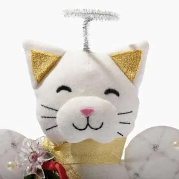 iHeartCats Cat Christmas Tree Topper - Illuminated Angel Decor