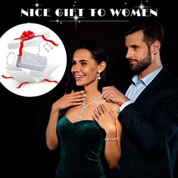 Meanplan 4 Pcs Silver Clutch Purse Jewelry Set for Women Evening Rhinestone Purse Silver Accessories for Women Bride Wedding(Elegant Style)