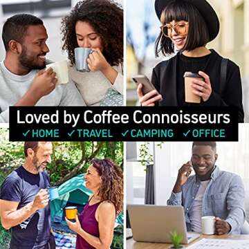 Coffee Gator French Press Coffee Maker - 34ozThermal Insulated Brewer Plus Travel Jar - Large Capacity, Double Wall Stainless Steel - Gray