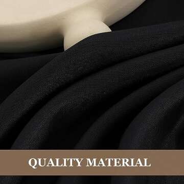Fitable Black Table Cloths - Stain Resistant Table Covers