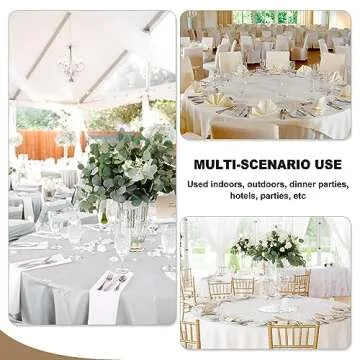 Fitable Black Table Cloths - Stain Resistant Table Covers