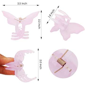 Stylish Chanaco Butterfly Hair Clips for Women - 5 Pack