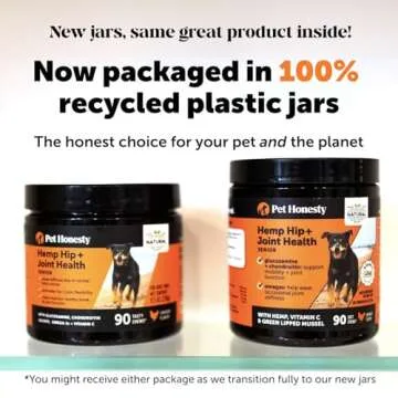 Pet Honesty Senior Hemp Hip & Joint Supplement for Dogs - Dog Joint Supplement with Hemp Oil & Powder, Glucosamine for Dogs, Collagen, MSM & Green Lipped Mussel - Mobility for Senior Dogs (Chicken 90)