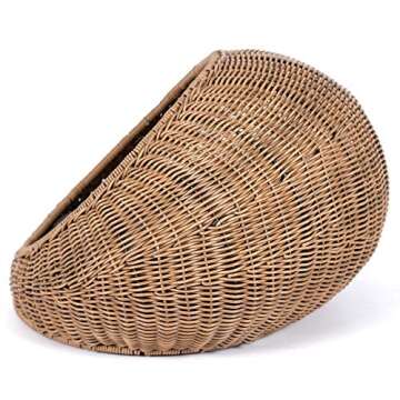 D+GARDEN Wicker Cat Bed Dome for Medium Indoor Cats