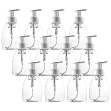 Bekith 12 Pack Foaming Soap Dispensers Pump Bottles, 8oz Hand Soap Dispensers Pump, Empty Foam Liqui...