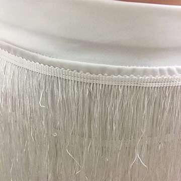 Fringe Tassel Dress for Women Cocktail Prom Dresses Summer - Two Piece Outfits for Women Skirt Sets Spaghetti Strap Sleeveless Crop Top Bodycon Beach Boho Sundress Short Mini Dress White, S