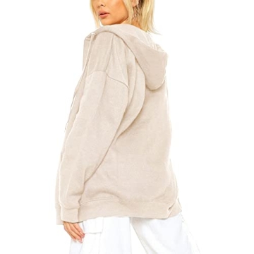 GeGekoko Women's Oversized Full Zip Hoodie Soft Stylish