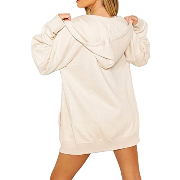 GeGekoko Women's Oversized Full Zip Hoodie Soft Stylish