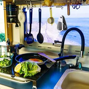 5 Pieces Kitchen Gadgets Set - Space Saving Cooking Tools Accessories Cheese Chocolate Grater, Fruit Vegetable Peeler, Bottle Opener, Pizza Cutter, Burlap Bags with Drawstring Gift Set