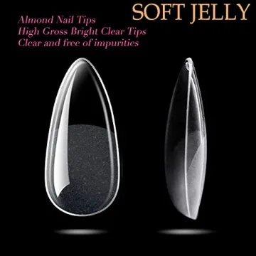UNA GELLA Almond Fake Nails – 216pcs for Easy DIY Manicure