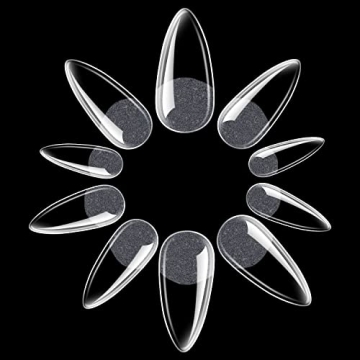 UNA GELLA Almond Fake Nails – 216pcs for Easy DIY Manicure