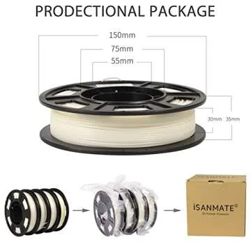 iSANMATE Glow in the Dark 3D Filament Bundle - Multicolor