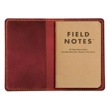 Elegant Leather Journal Cover for Moleskine and Field Notes