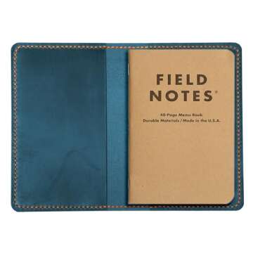 Elegant Leather Journal Cover for Moleskine and Field Notes