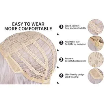 Kadiya Anime Silver White Cosplay Wig Synthetic Party Hair For Boy Teens