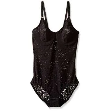 Bali womens Lace 'N Smooth Shaper Df8l10 shapewear bodysuits, Black, 38DD US