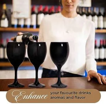 Vibrant TableTop King Colored Wine Glasses Set of 6