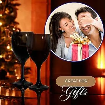 Vibrant TableTop King Colored Wine Glasses Set of 6