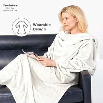 Brookstone NAP Wearable Throw Blanket for Comfort and Warmth