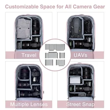 BAGSMART Camera & Laptop Backpack, Waterproof Gear Carrier