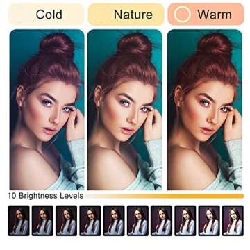 12" Ring Light with Boom Arm, LED Circle Light Desk Tripod Stand with Wireless Remote Control/Phone ...