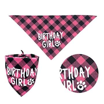 Stylish Dog Birthday Bandana Hat Scarves Set for Party