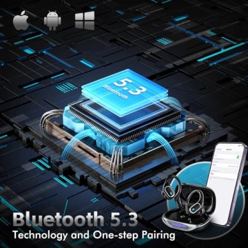 HAOYUYAN Wireless Earbuds with 80H Playback IPX7 Waterproof