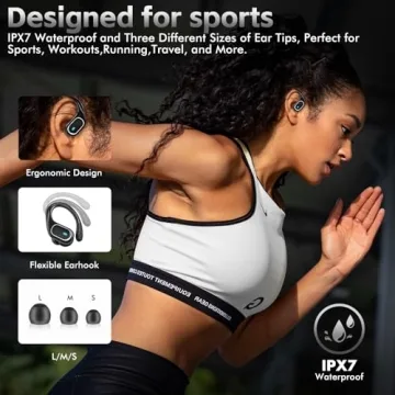 HAOYUYAN Wireless Earbuds with 80H Playback IPX7 Waterproof