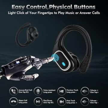 HAOYUYAN Wireless Earbuds with 80H Playback IPX7 Waterproof