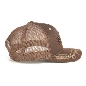 ARIAT Men's Structured Vintage Shield Logo Cap with Mesh Back and Snap Back Closure