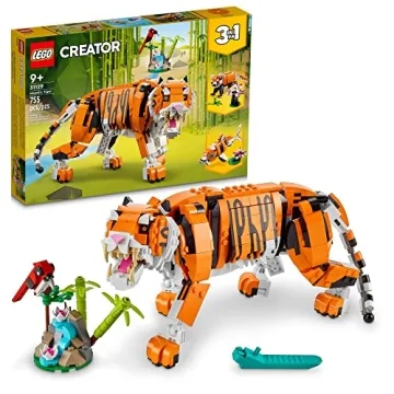 LEGO Creator 3 in 1 Majestic Tiger Building Set - Build a Tiger, Panda, or Koi Fish