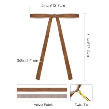 SIMISI Velvet Christmas Bows, 24 Pcs Set for Festive Decor