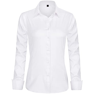J.VER Women's Dress Shirts Long Sleeve Button Down Blouse - Versatile Work Wear
