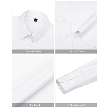J.VER Women's Dress Shirts Elegant & Comfortable Work Blouse