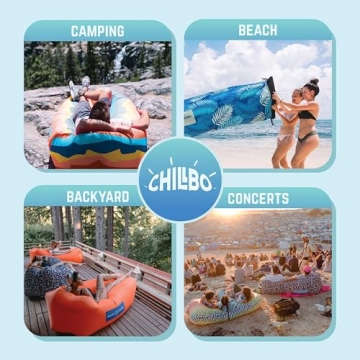 Chillbo Shwaggins Inflatable Couch - Cool Air Hammock Easy Setup Lounger Makes Perfect Camper Accessories, Beach Essentials & Festival Accessories
