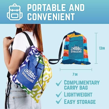 Chillbo Shwaggins Inflatable Couch - Cool Air Hammock Easy Setup Lounger Makes Perfect Camper Accessories, Beach Essentials & Festival Accessories