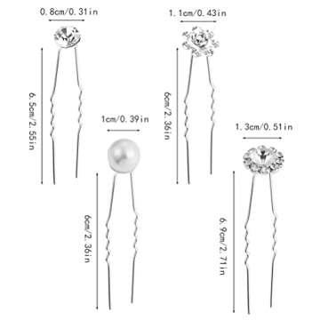 SUMAJU 40-Piece Bridal Hair Clips Set for Weddings