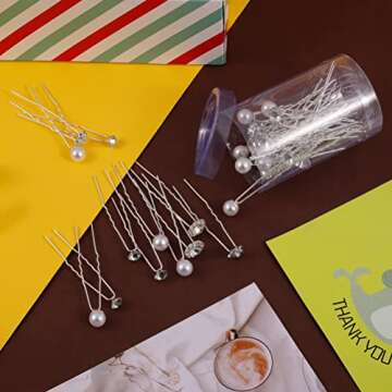 SUMAJU 40-Piece Bridal Hair Clips Set for Weddings