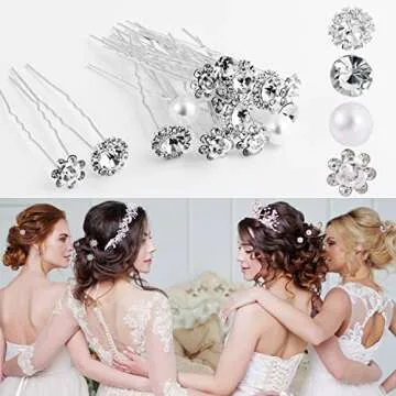 SUMAJU 40-Piece Bridal Hair Clips Set for Weddings
