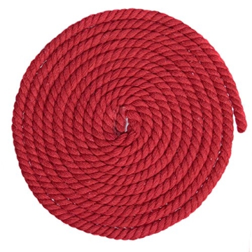 Super Soft 3 Strand Twisted Cotton Rope for Creative Projects in Red