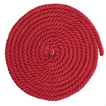 Super Soft 3 Strand Twisted Cotton Rope for Creative Projects in Red