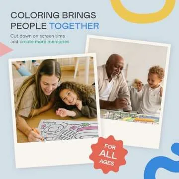 Tiny Expressions Winter Coloring Poster for Kids - Rolled, No Creases 30" x 72" Giant Coloring Table Cloth to Color On - Winter Crafts for Kids