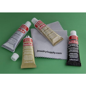 JewelrySupply Rub-N-Buff 4 Color Assortment with Cloth