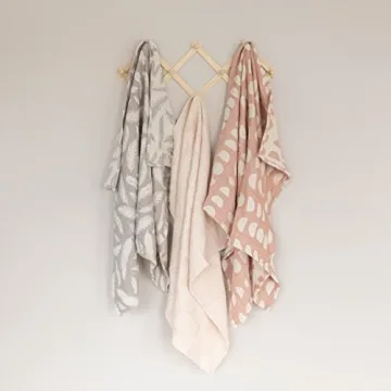 Soft Cotton Baby Blanket in Copper Moon Phase Design