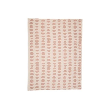 Soft Cotton Baby Blanket in Copper Moon Phase Design