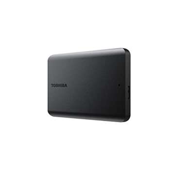 Toshiba Canvio Basics 1TB Portable External Hard Drive USB 3.0, Black - HDTB510XK3AA